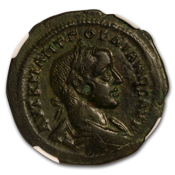 Roman Moesia AE29 Gordian III/Serpent (238-44 AD) Ch XF NGC Roman Moesia AE29 Gordian III/Serpent (238-44 AD) Ch XF NGC